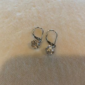 Silver and crystal earrings